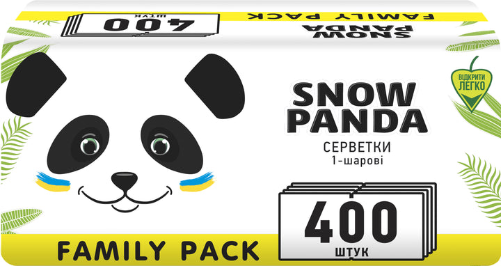 Серветки Сніжна панда 24х24 см Білі 400 шт