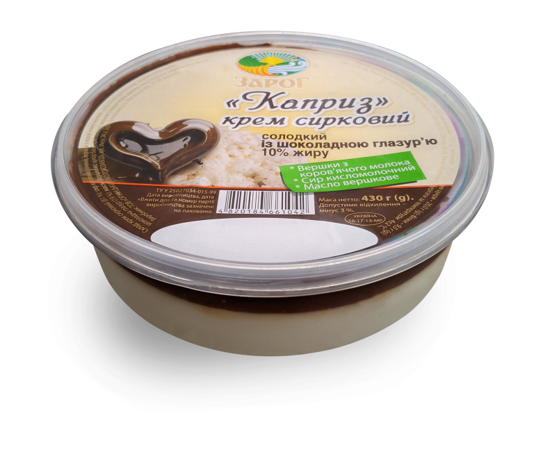 Крем сирковий шоколадний 0.430 г. 10%