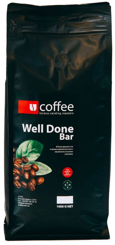 Купаж кави Well Done Bar / 70% Арабіка та 30% Робуста