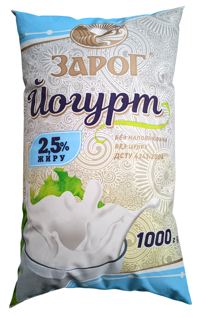 Йогурт без наповнювача 1л плівка 2.5%