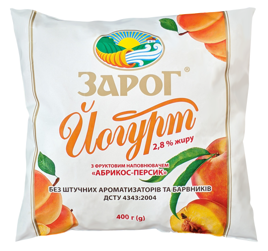Йогурт абрікос-персик 0.400 плівка