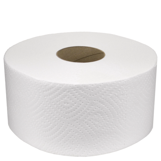 Папір туалетний Джамбо білий двошаровий 90м 12шт