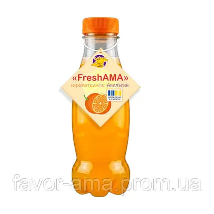 Напій із сироватки "FreshAMA" з апельсиновим соком пляш. 0,300